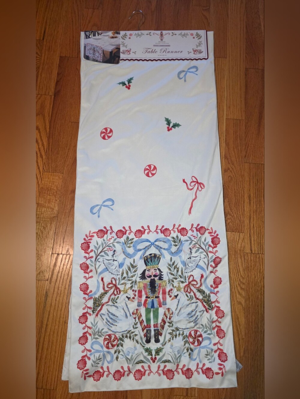 Table Runner Velvet Embroidered Nutcracker Christmas 16" X 80" NWT Envogue